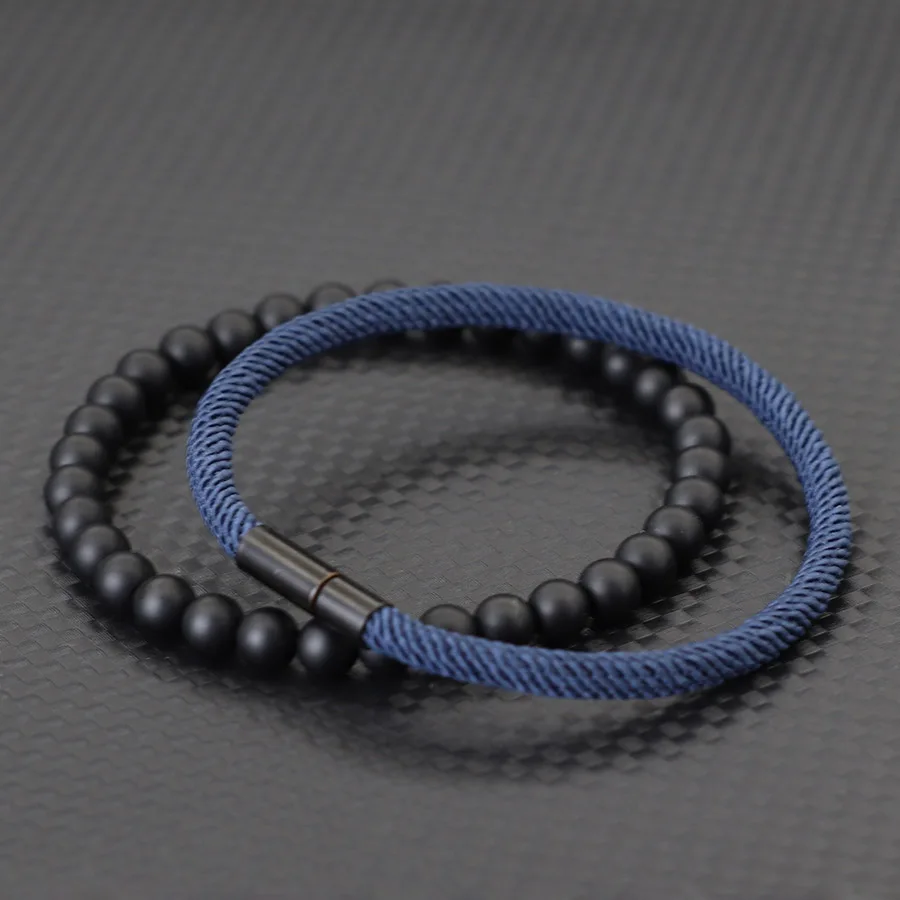 Men Black Red Rope Bracelet Set Outdoor Camping Cycling Accessories