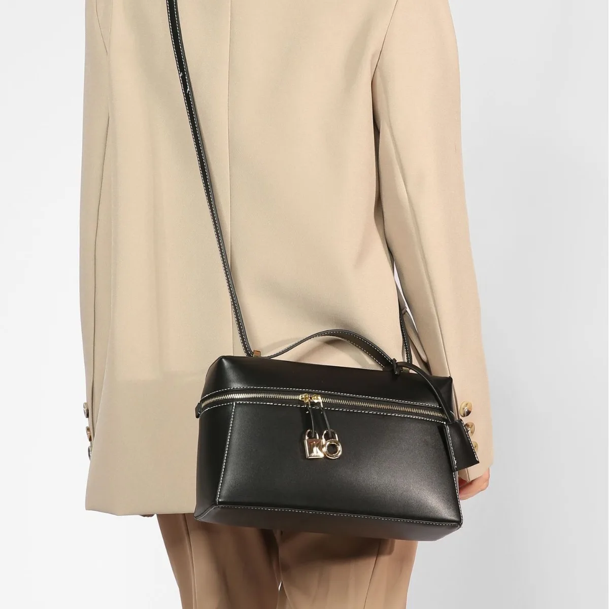 

Branded Womens Box Shoulder Bag Leather Top Handle Handbag Luxury Designer Black Crossbody Bag Free Shipping Sale
