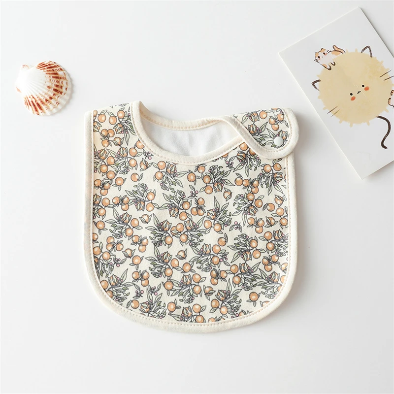 INS Style Infant Baby 100% Cotton Bibs Waterproof Cartoon Bib Burp Cloth Newborn Boy Girl Feeding Bibs Saliva Towel 4