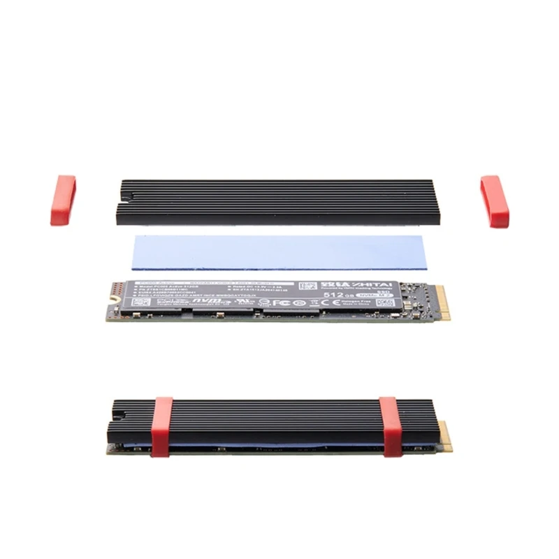 2280 M.2 NVMe SSD 열 실드용 열 실리콘 패드가 포함된 M.2 방열판