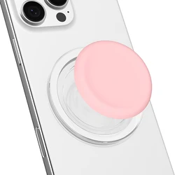 Versatile Grip with Kickstand & Magnetic Holder, Soft Silicone Finger Grip (Pink)