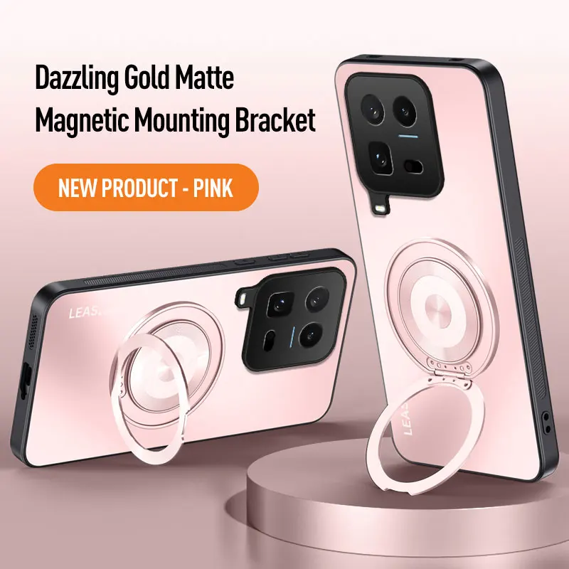 Enhanced Matte Magnetic Holder Case with AG Lens Protection - Durable Hard Cover