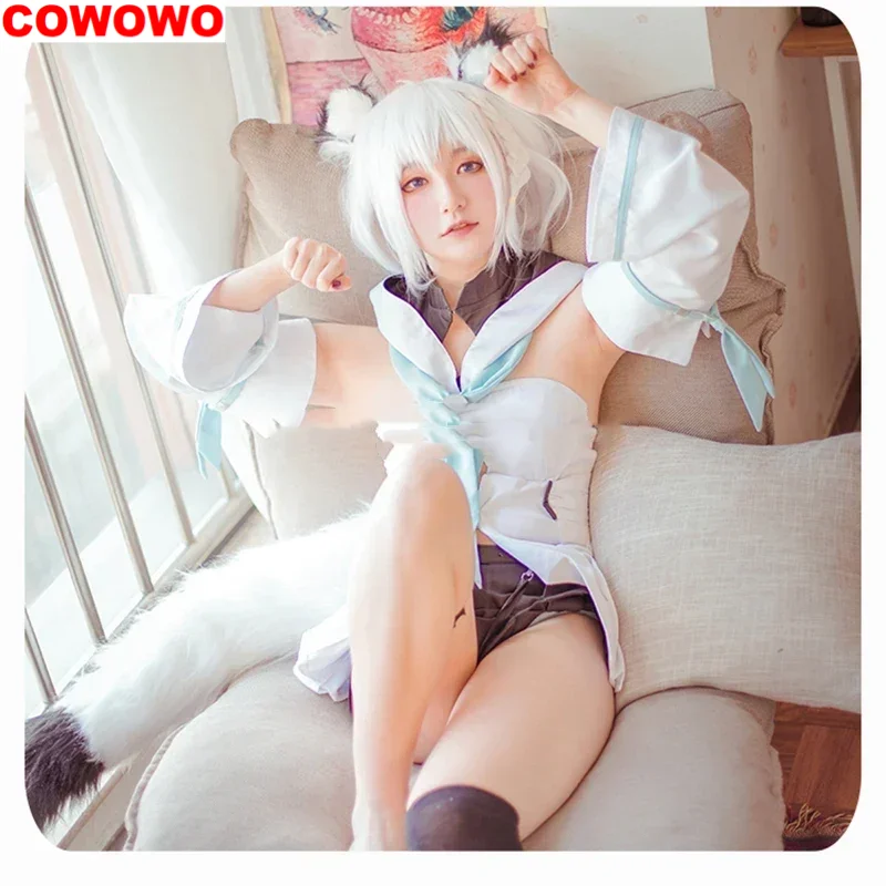 

Shirakami Fubuki Cosplay Costume Youtuber Vtuber Clothing Cute Dress Little Fox Suit Halloween Carnvial Uniforms Custom Made