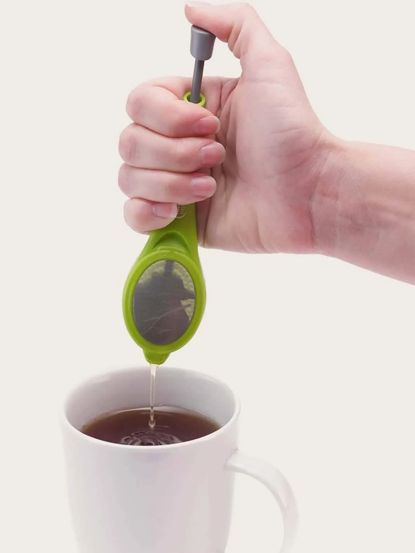 Tea Infuser Built-in plunger Reusable Tea bag Plastic Tea&Coffee Strainer