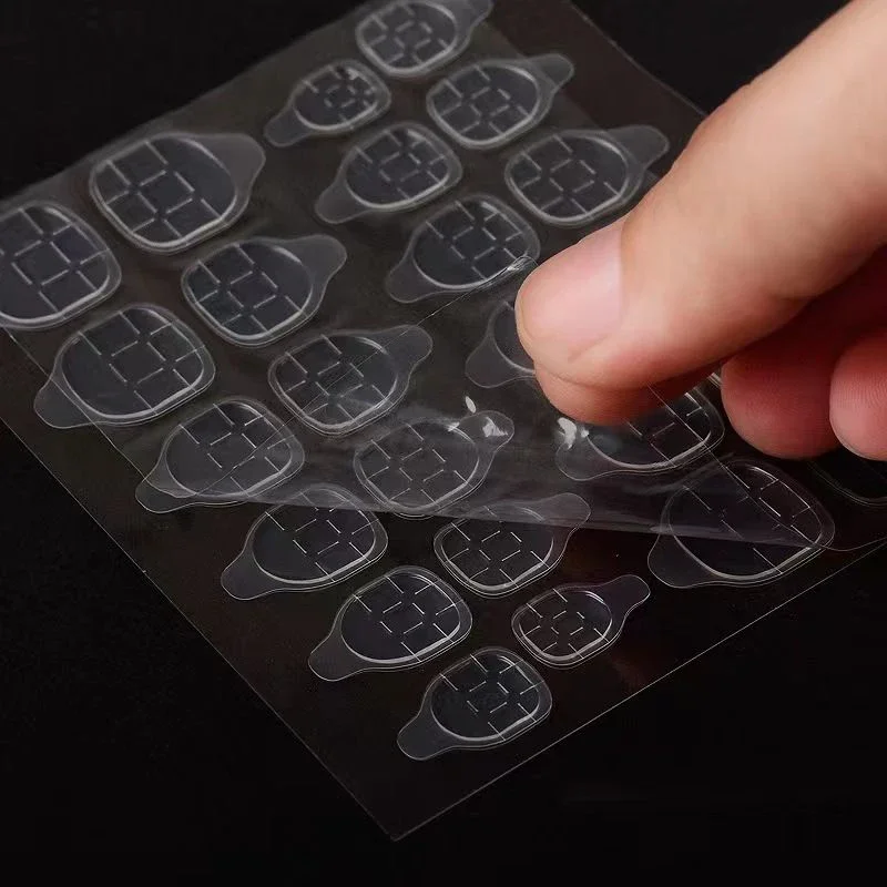 Nail Adhesive Tabs 10/100sheet Transparent False Jelly Nail Tips Press On False Manicure Decal Art Double Side Glue Sticker,nail stickers,nail art tools,nail art decoration,nail decals