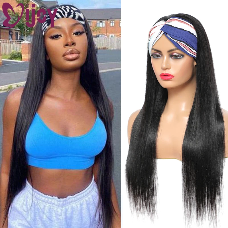 ijoy-headband-wig-brazilian-straight-human-hair-wigs-for-black-women-natural-color-full-machine-made-wig-non-remy-hair-wig