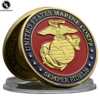 US Marine Corps Semper Fidelis Military Challenge Coin