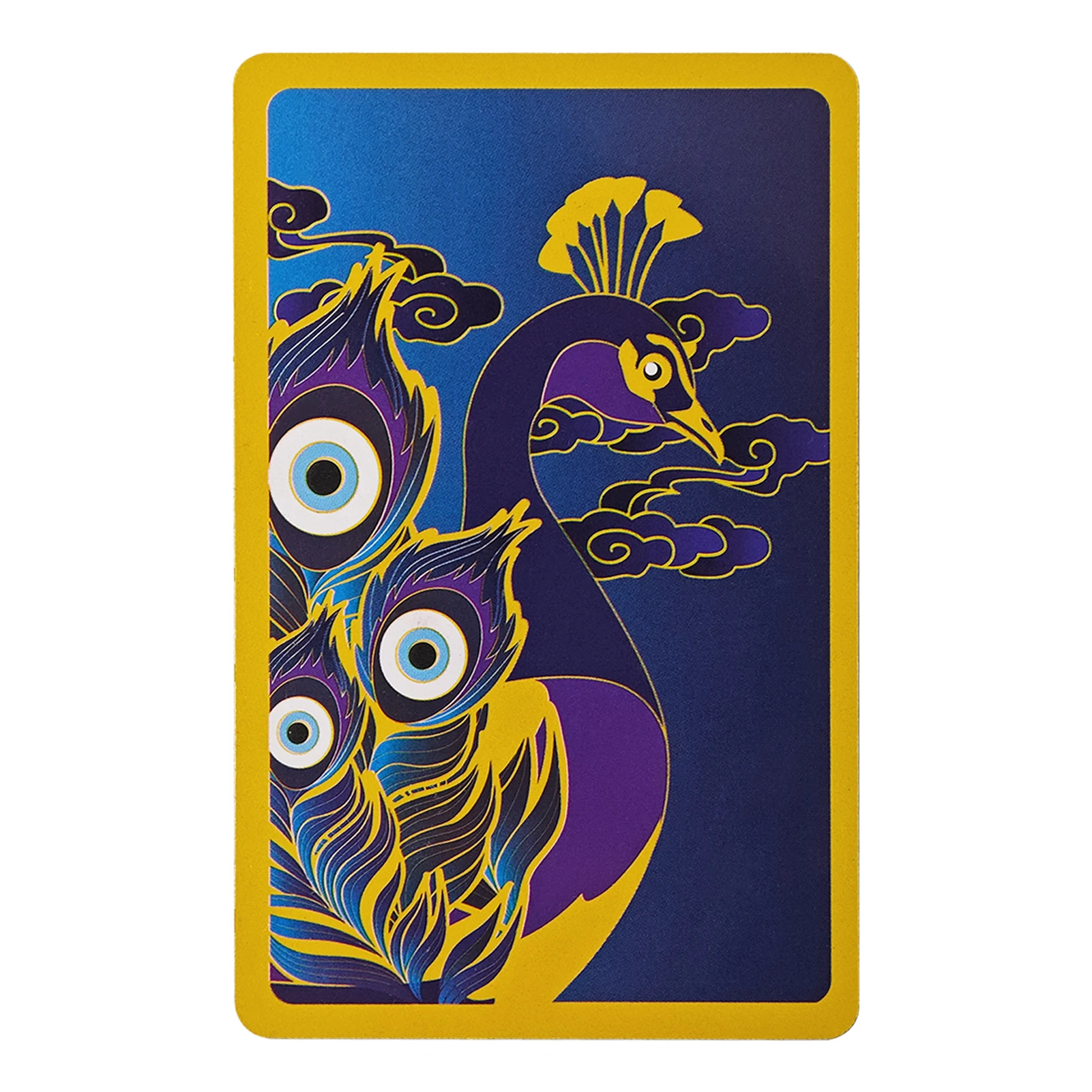 Ornament Crafts Feng Shui Magic Peacock Card Amulet Chinese Blessing Gifts Good Luck