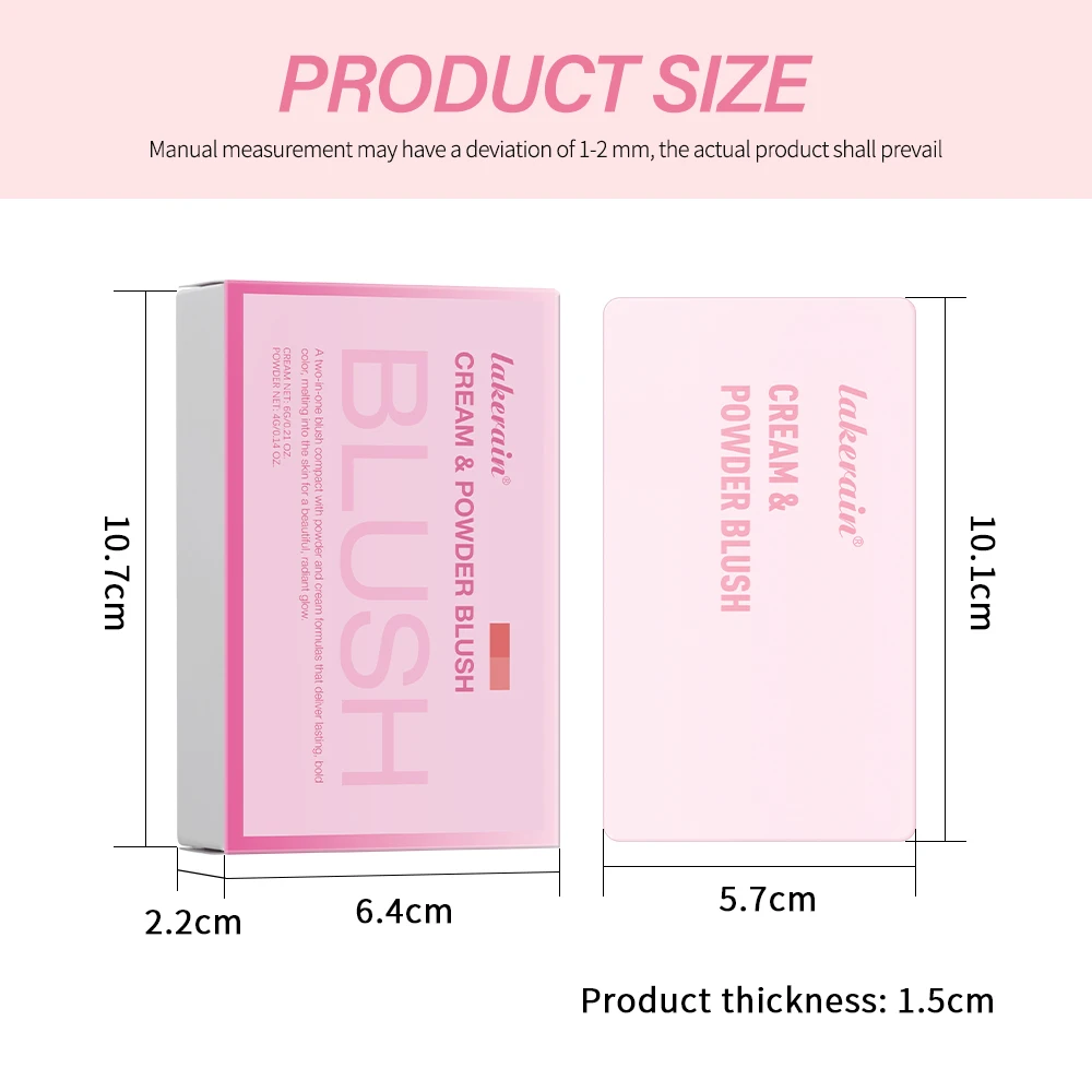Blush Juvia's Cream Powder Matte Blush Makeup Rose Pan Long-lasting Wearing High Pigment Natural Matte Blush Duo Cosmtics 4
