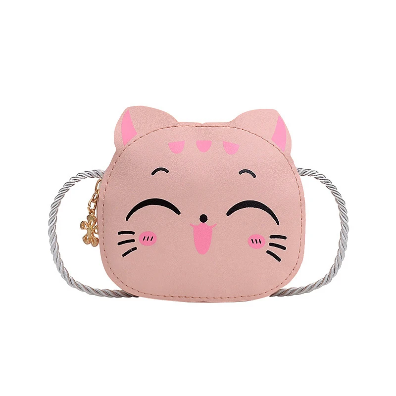 

1PC Princess Cute Cartoon Cat Crossbody Bag Small Handbag Baby Girl Coin Purse Children Shoulder Bag Messenger Bag Totes Bag