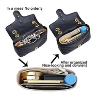 Portable Handbag Insert Bag Women's Soft Felt Insert Bag Purse Liner Travel Bag Insert Confidential Inner Bag Bag Accessories - Image 5