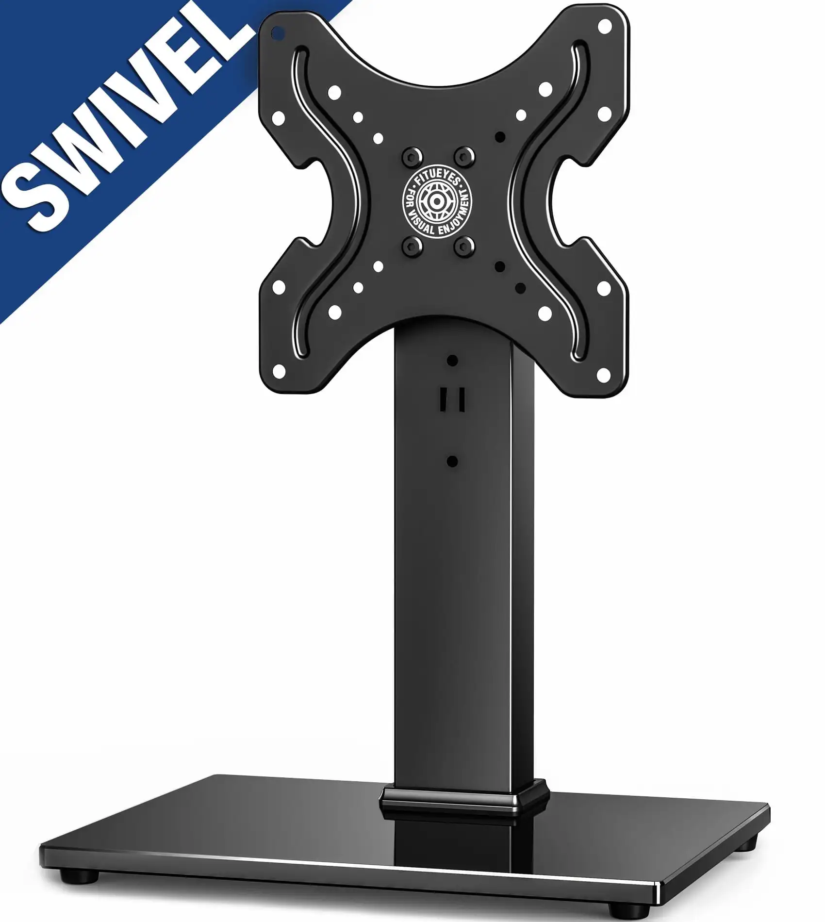 

FITUEYES Universal TV Stand Tabletop TV Base with Swivel Mount for 19-39" inch Flat Screen TvsTT104001GB