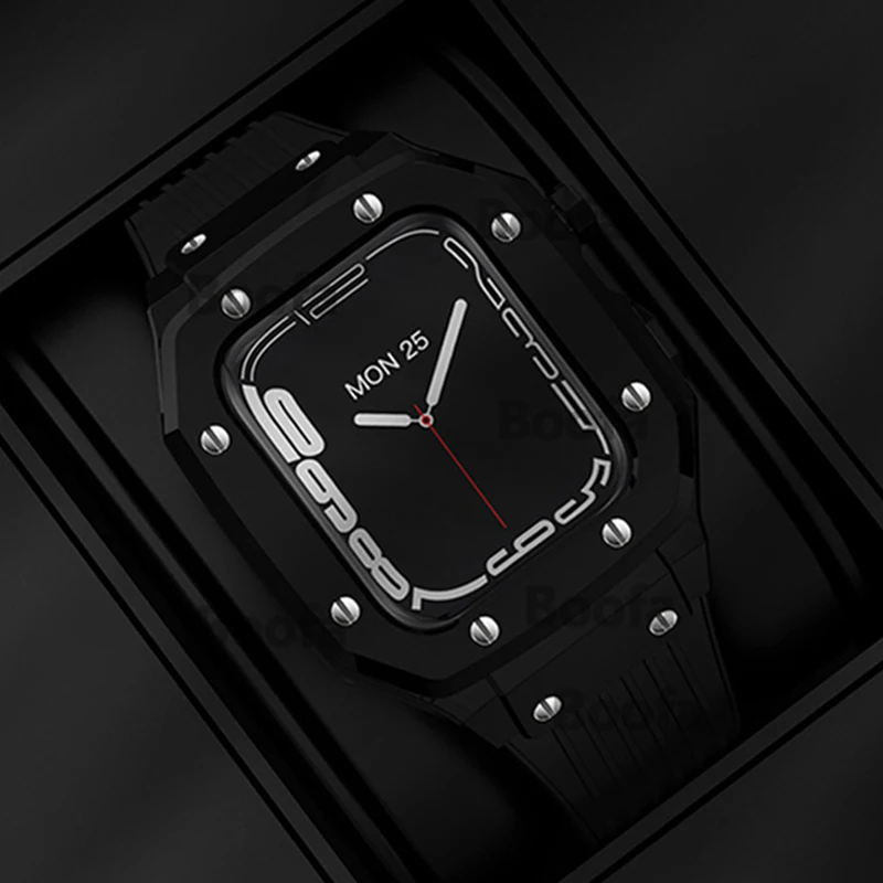 

Luxury Watch Case For Apple Watch 7 8 45mm Modification Kit Cover Stainless Steel Metal Set 44mm 45mm For iWatch SE 6 5 4 7