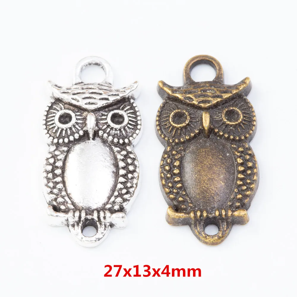 

30pcs owl Craft Supplies Charms Pendants for DIY Crafting Jewelry Findings Making Accessory 56