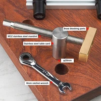 Woodworking Desktop Vise Tenon Locking Bar Fixing Tool Brass Retaining Block Woodworking DIY Utility Tools 1