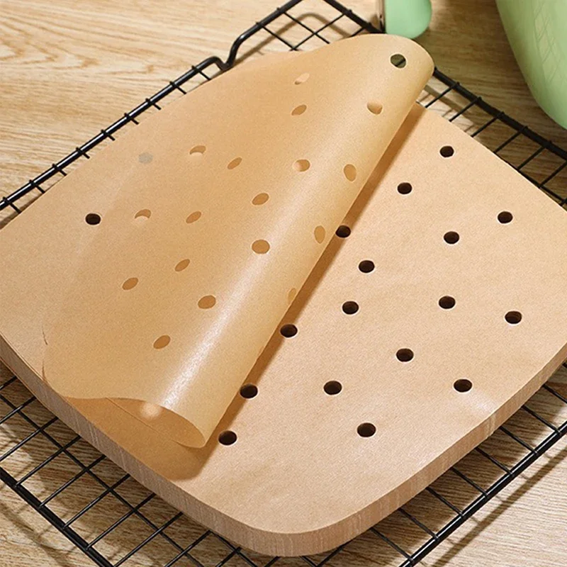 Air Fryer Paper-50Pcs Disposable Square Non-Stick Oven Oil-absorbing Baking Accessories