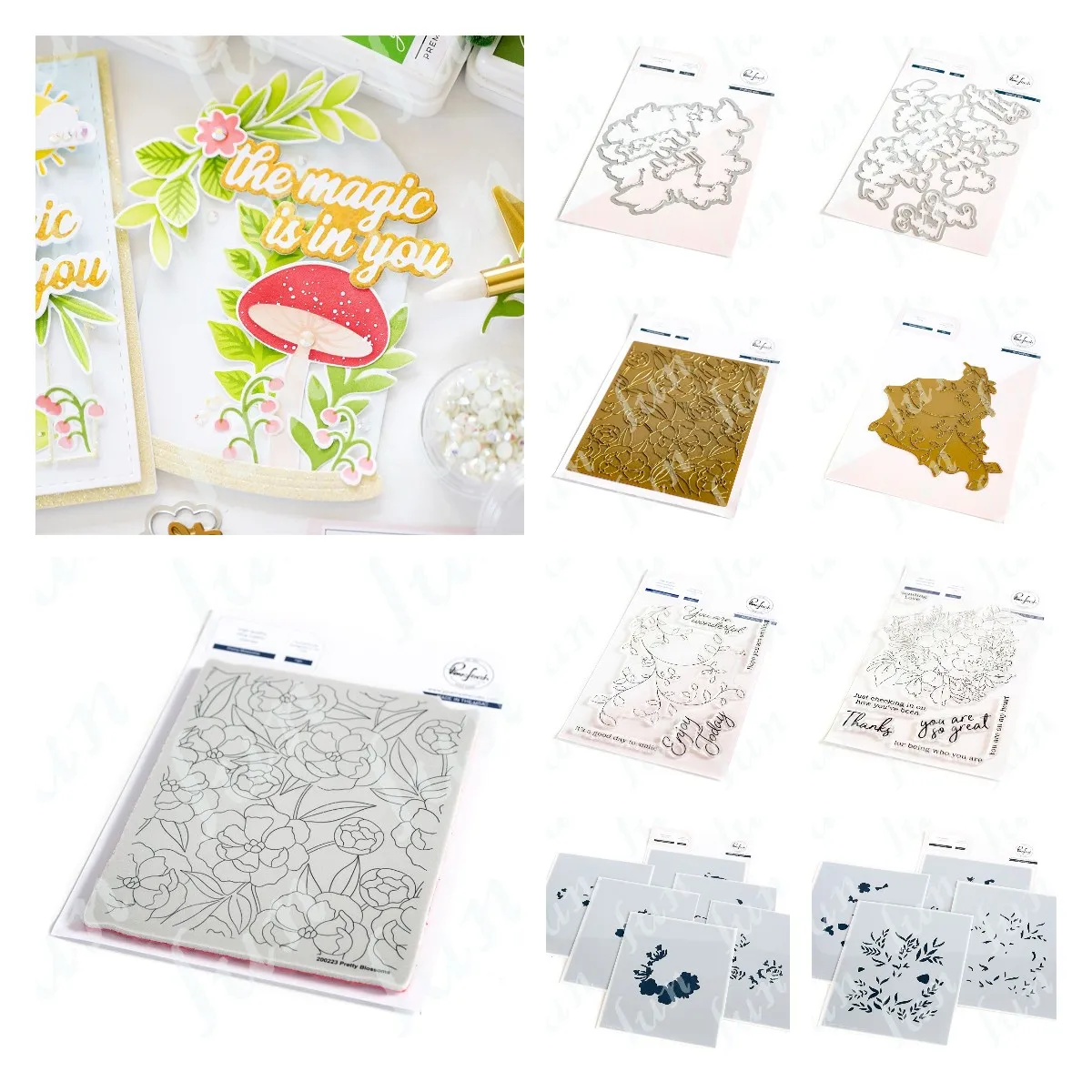 SummerBloomsHotFoilsCuttingDiesLayeringStencilsandStampsDIY