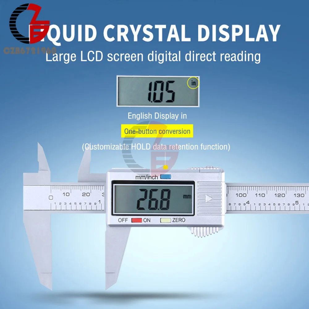 Remklauw Meetinstrument Digitale Remklauw 100Mm 150Mm Digitale Micrometer Waterdicht Gemakkelijk Overschakelen Van Inch Naar Millimeter Houtbewerking