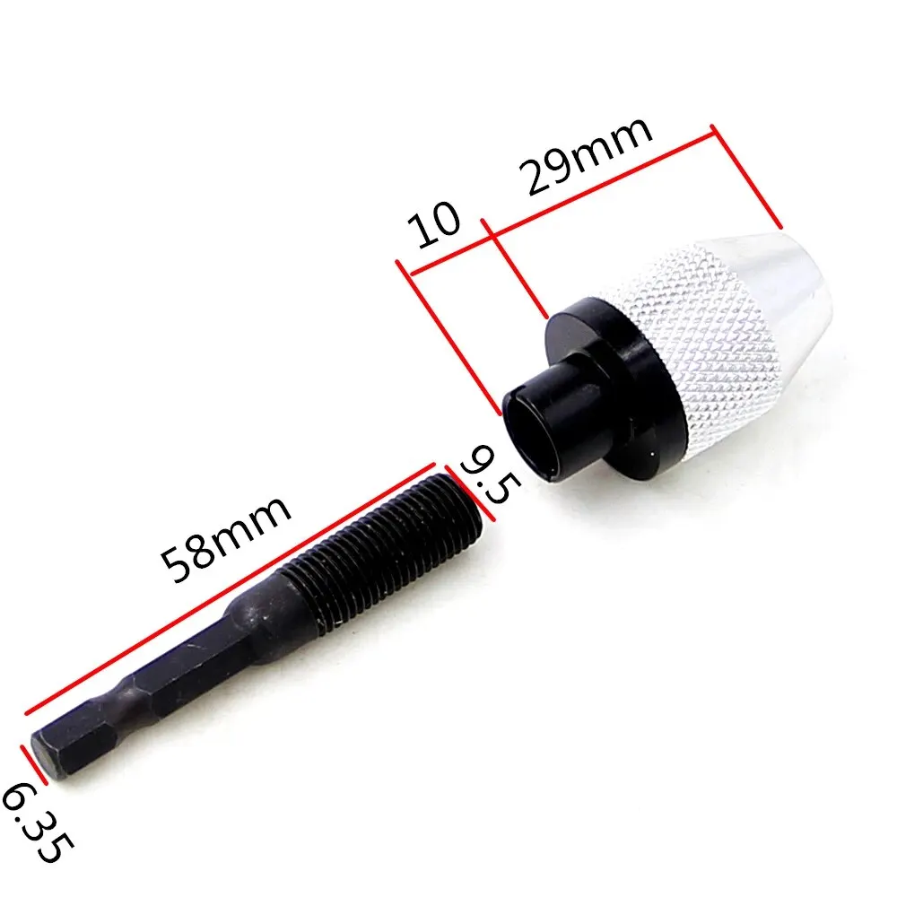 Self centering drill chuck set with durable metal body and easy grip