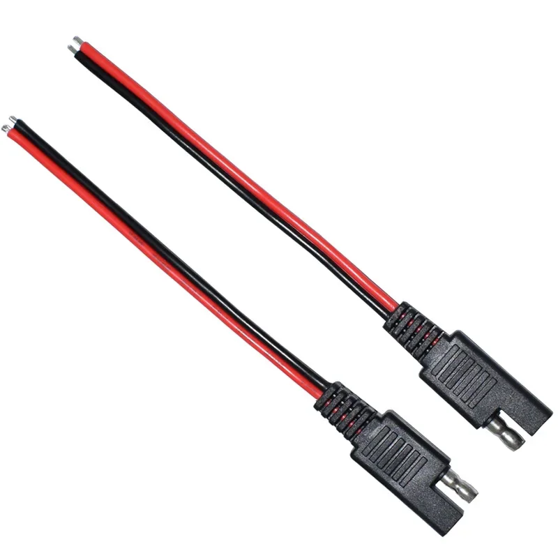 3PCS SAE Output Cable 18AWG 15CM 2 Pcs SAE Power Connector Extension Cables 2 Pin Quick Connector Disconnect Single Plug