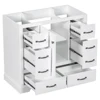 36" Bathroom Vanity Without Sink, Cabinet Base Only, Six Drawers, Multi-Functional Drawer Divider, Adjustable Shelf, White 1