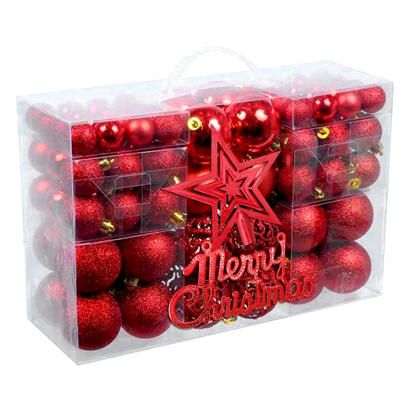 Christmas Tree Decorations 100 Plus Tree Top Star Letter Card Hollow Plastic Ball Christmas Ball Pendant for Wedding Chrismas