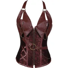 

S-6XL Red/Black/Brown Steampunk Corset Vintage skirt Goddess Costume Lolita Medieval Victorian Corset