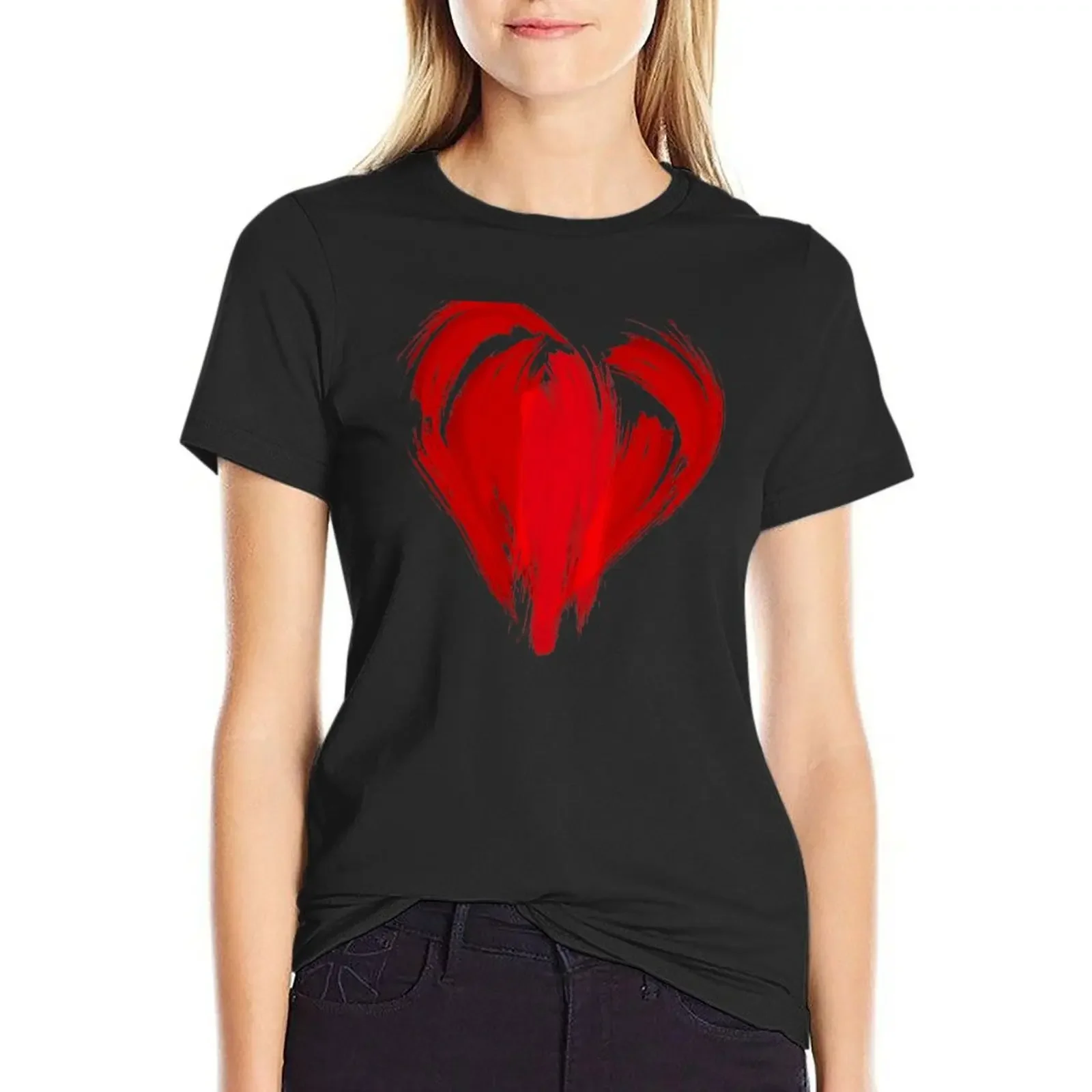 

GRAFFITI HEART T-Shirt anime clothes tees cotton t shirts Women