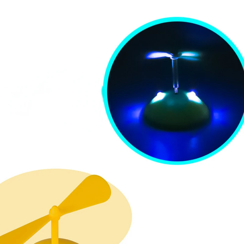 Luminous Bamboo Dragonfly Wind Power Glowing Helmet Decor Warning Tool Night Safety Driving Motorcycle Accessories