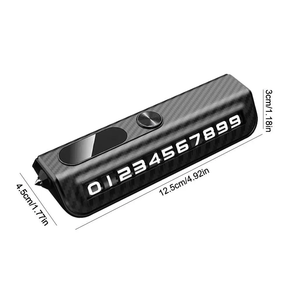 Multifunctional Car Safety Tool with Temporary Parking Sign and Phone Number Display