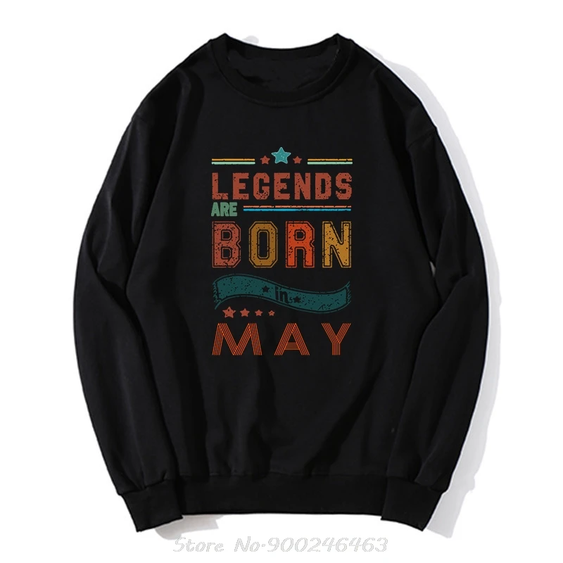 Legenden sind im Mai geboren Hoodie Baumwolle Sweatshirt Geburtstagsgeschenk Lustige Herren Übergroße Kleidung Grafik Harajuku Streetwear Tops – Detail 2