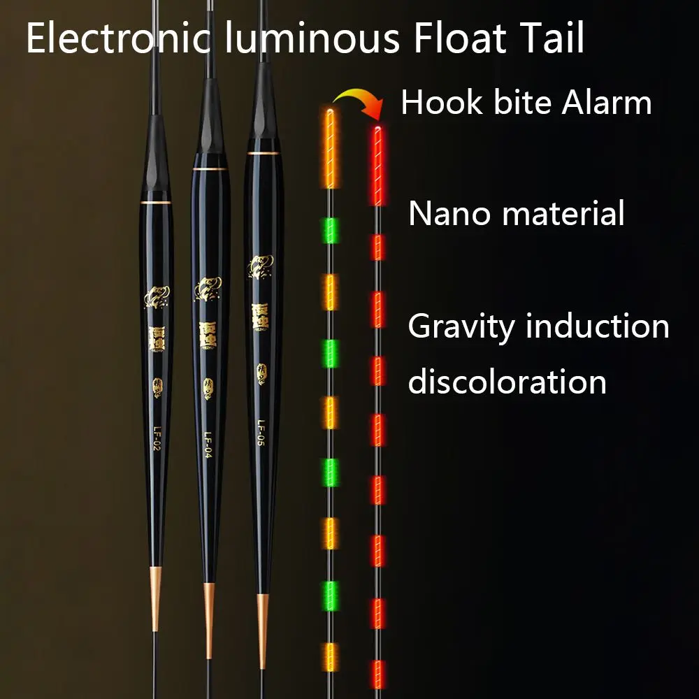 Carpa chytrá senzor kroutit červený rybolov floats aniž baterie odbarvení outdoorové vysoký citlivost elektron floats rybolov chopit se