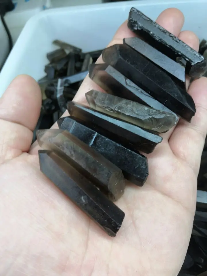 50g NATURAL Smoky Lemurian Seed Quartz Crystal Point Specimen 2