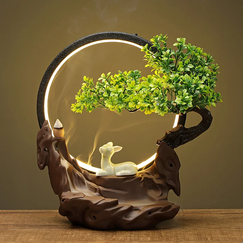 Backflow Aromatherapy Incense Burner Zen Garden Diffuser Waterfall