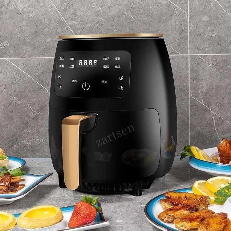 220V Multifunction Air Fryer Household Touch Screen 5L Electric Oil-Free  Fryer