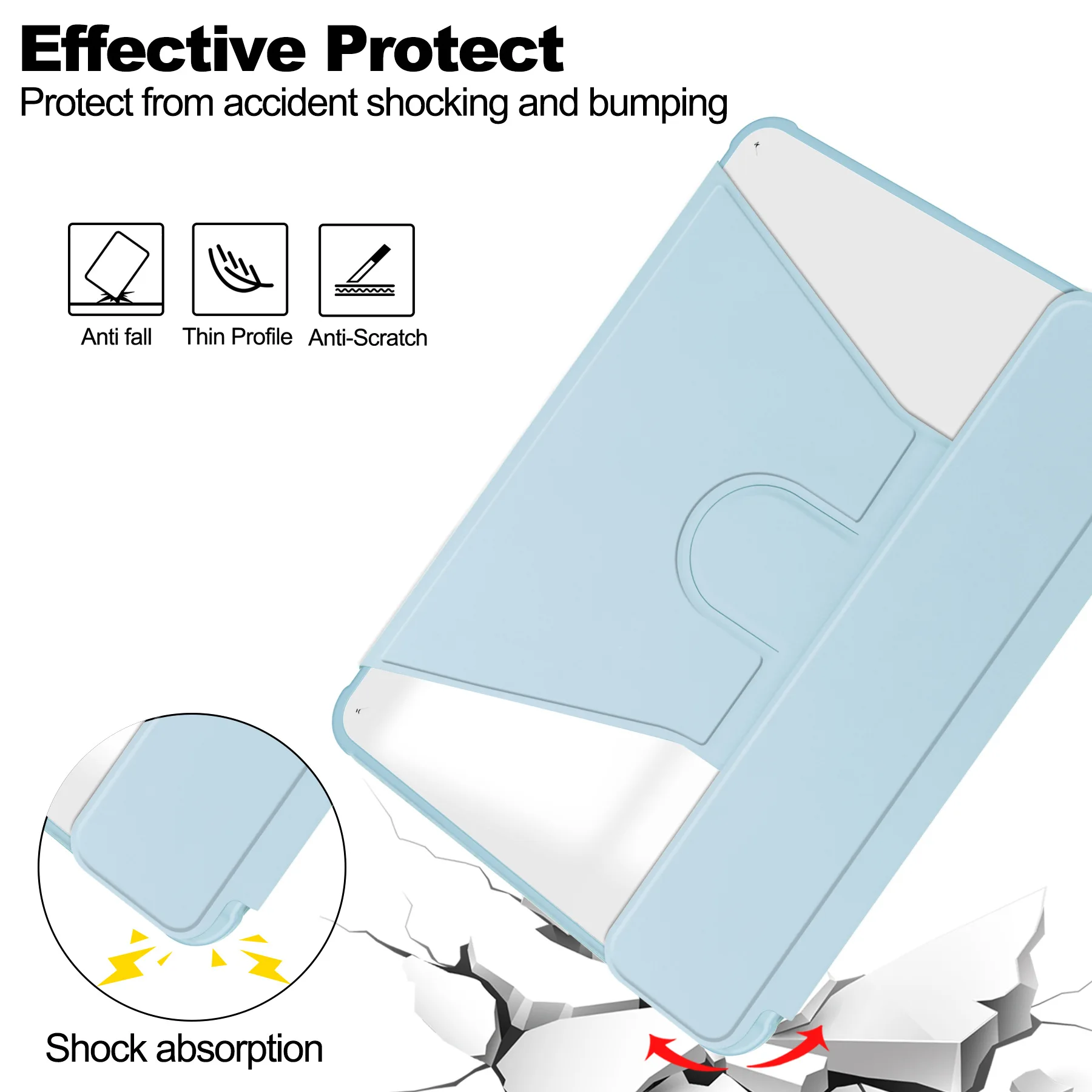 Drehbare Acrylhülle mit Stifthalter für iPad Air 11 (M2/M3) Tablet – Detail 20