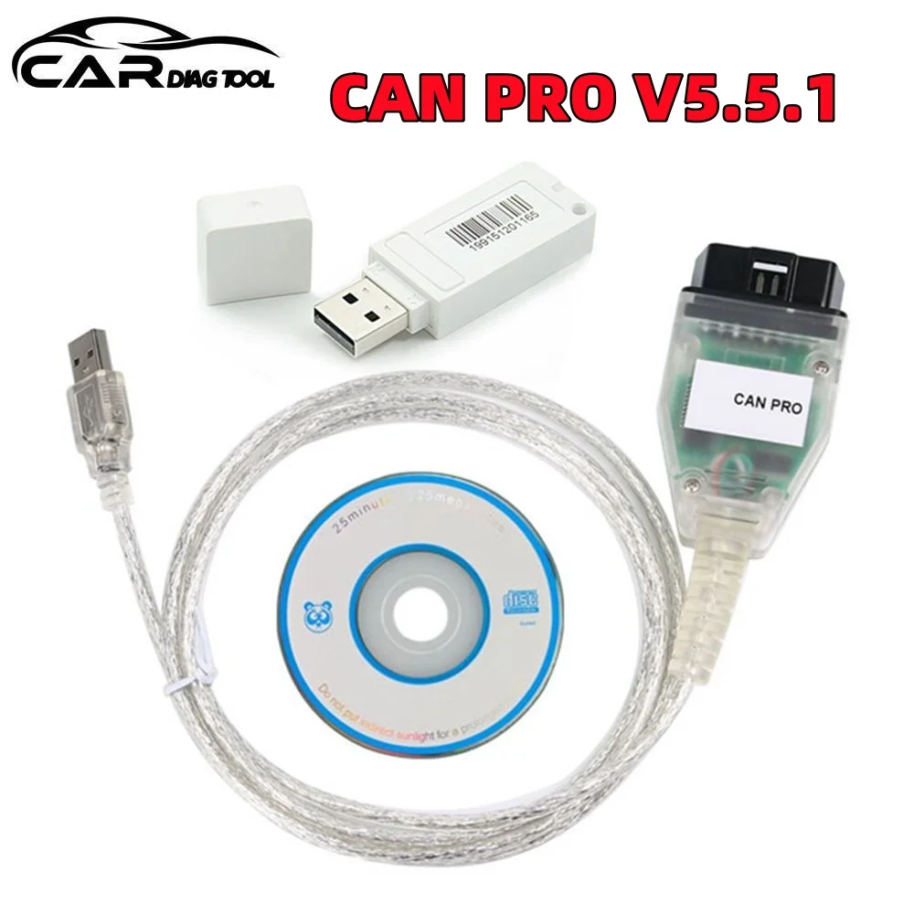 Per Vag Can Pro V5.5.1 Supporto Can Bus Uds K-Line Per Audi Senza Dongle Usb Con Strumento Diagnostico Ftdi Ft245Rl Chip Vcp Obd2