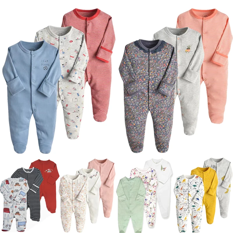 

Winter Footed Pajamas For Newborn Baby Romper Footed Infant Jumpsuit Boy Girl Long Sleeve Long Sletton Ropa Bebe Clothing 0-12M