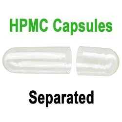 Vegetarian Empty HPMC Capsules - 1000 Count, Size Variety, Vegan, Kosher, Halal Certified - Size 00 (Vegan Separated)