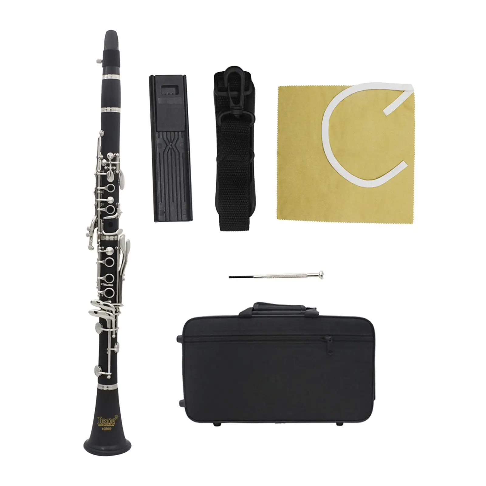 

B Flat Beginner Clarinet Bakelite Tube for Stage Performance Professionals