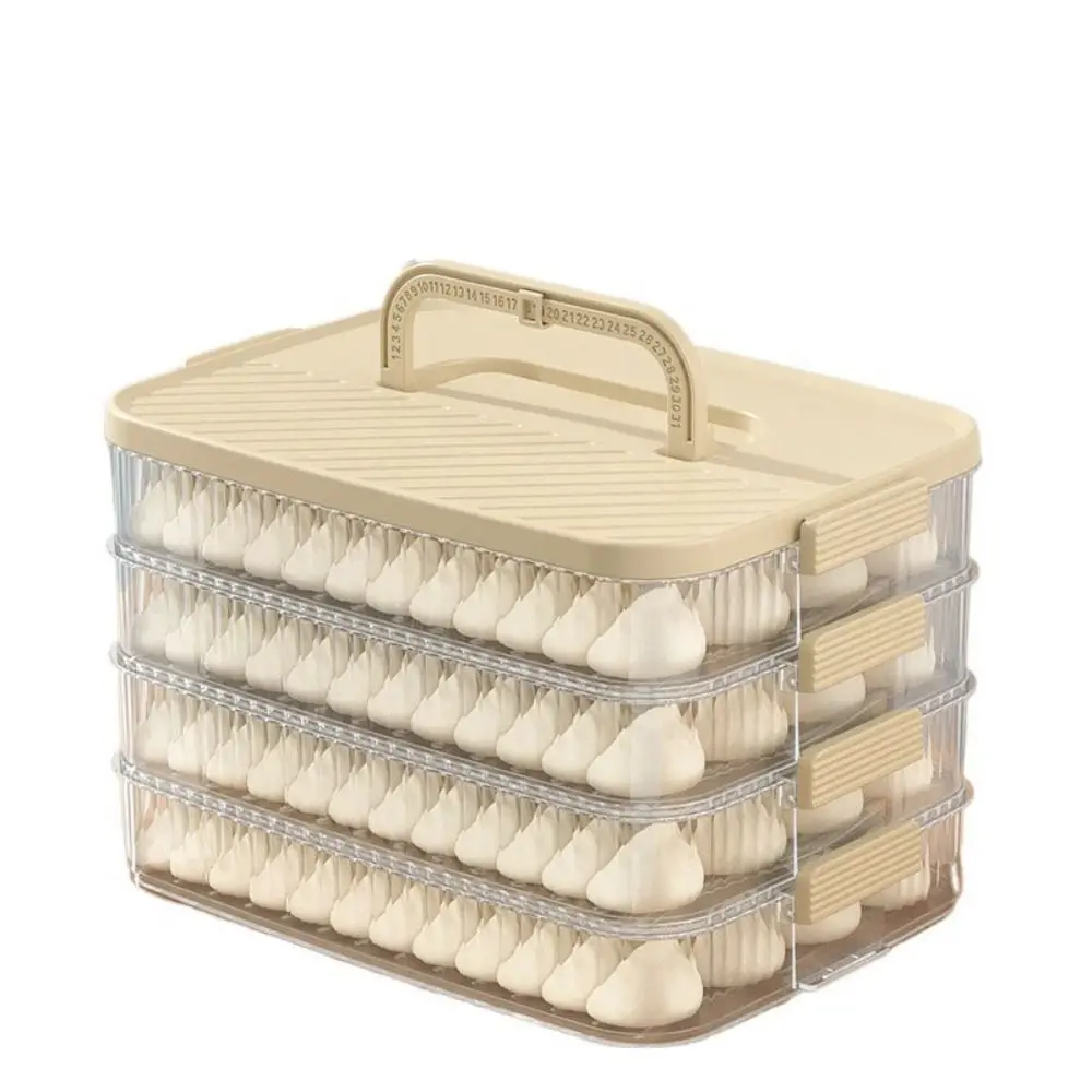 thumbnail image 1 of Caja de almacenamiento de bolas de masa congeladas de múltiples capas, contenedor de almacenamiento de alimentos de plástico de gran capacidad con tapa, caja de bolas de masa congeladas de congelación, 1 of 5