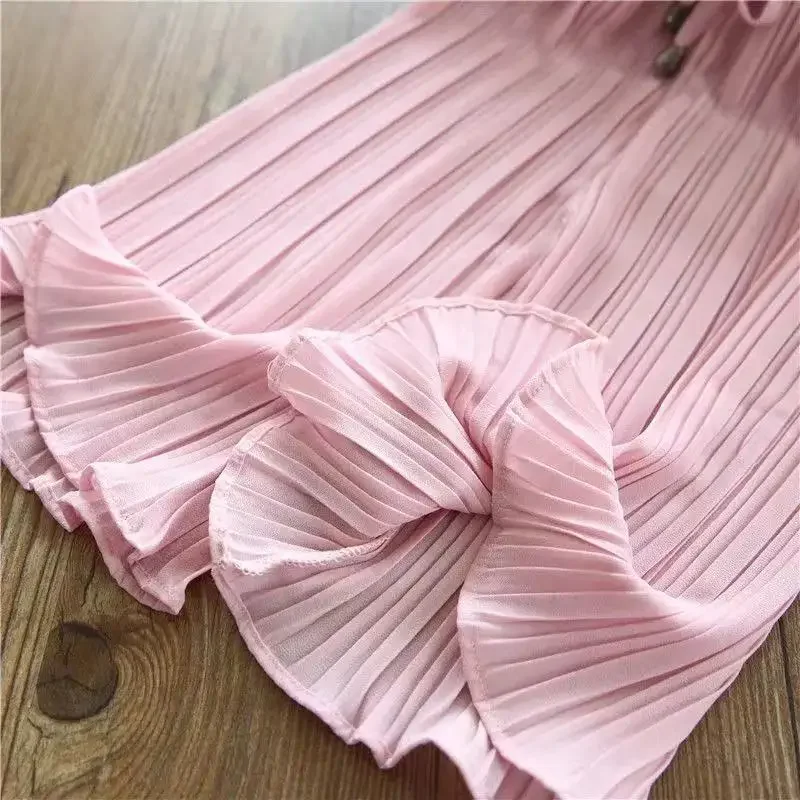 Girls' Ice Silk Wide-Leg Lace Pants 6