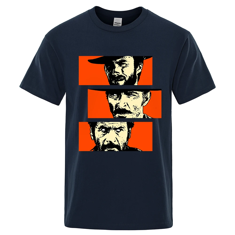 

The Good the Bad and Ugly Blondie Angel Eyes Tuco Cowboy T Shirt Men Women Il buono brutto cattivo Oversized Cotton Tee shirt