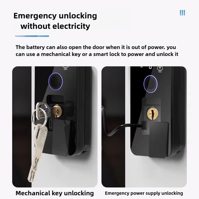 Waterproof 3D Face Recognition Outdoor Gate Fingerprint Lock Tuya WiFI App Passcode Rfid Card Keyless Electronic Smart Door Lock 5