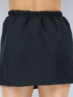 Plus Size 2024 Spring And Summer New Flared Skirt Ladies Fashion Versatile Black Casual Mini Skirt Pleated Fluffy Short Skirt - Image 2