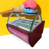 Commercial Refrigeration Equipment 10 12 16 18 Trays Ice Cream Display Freezer Refrigerator Gelato Display Case Customizable 1