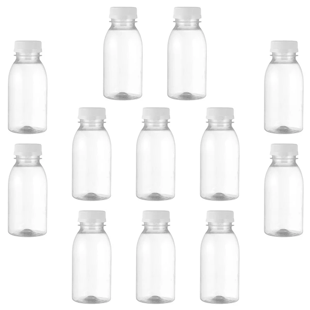 Frcolor Bottles Juice Mini Water Fridge Containers Box Juicing Lids  Refillable Empty Clear Reusable Shot Caps Oz 4 Small Bottle 