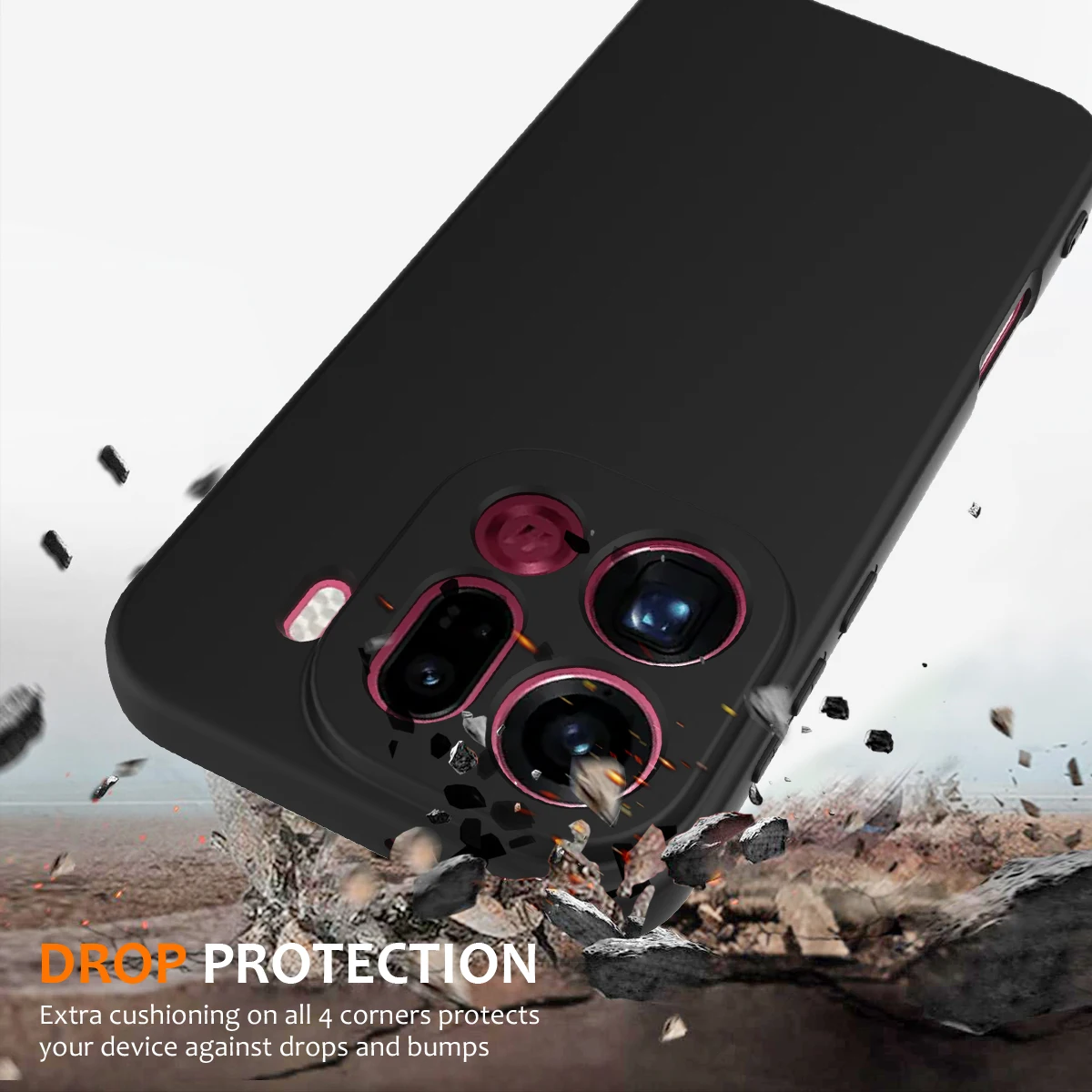 Matte Liquid Silicone Anti-Fingerprint Magnetic Wireless Armor Back Cover