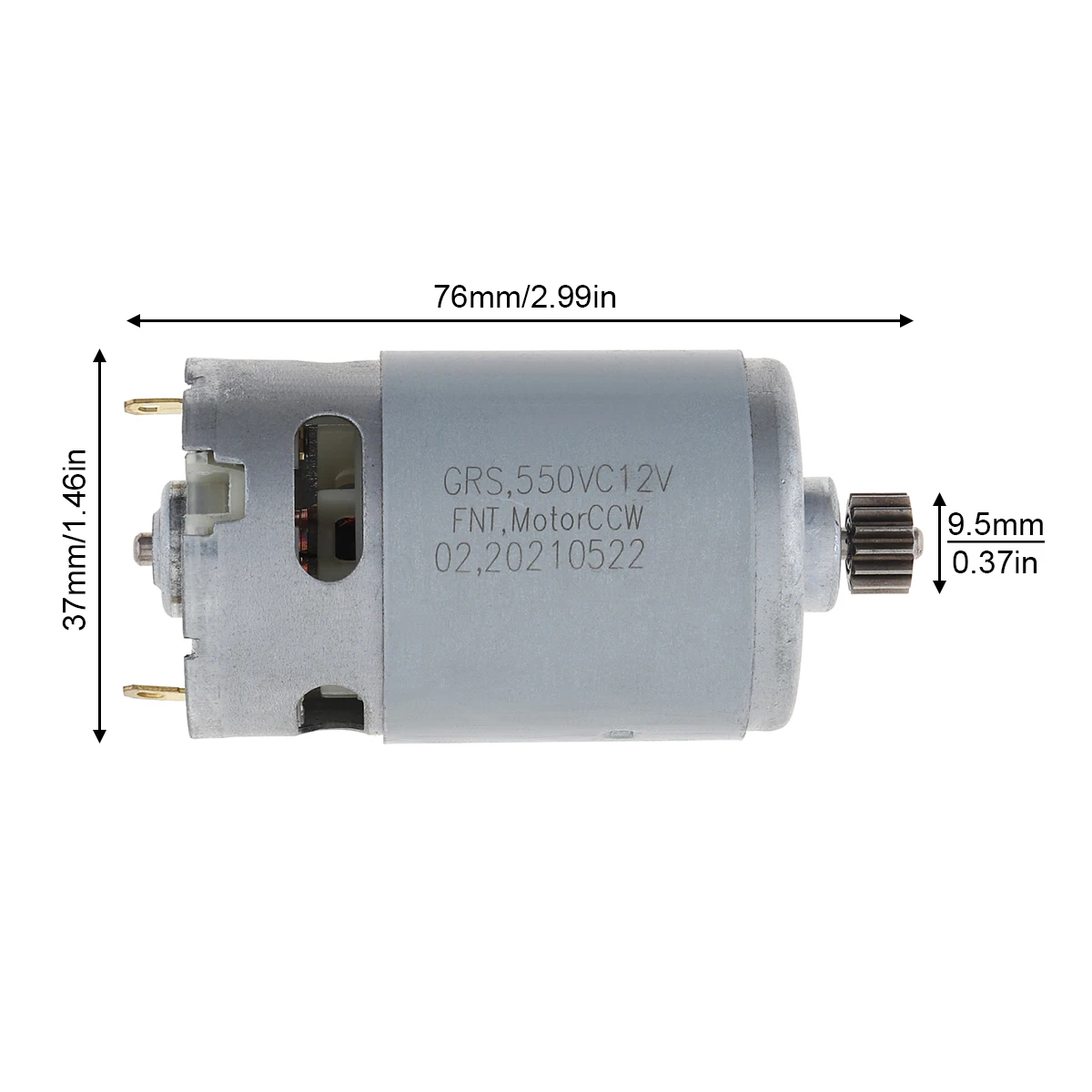 GRS550VC 14 Teeth DC Motor 21500-29000RPM Lithium Drill Motor DC 21V for Rechargeable Electric Saw Screwdriver 3