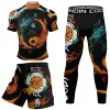 Hot Mock Neck Martial Arts Wear Custom-Made MMA Rash Guard Suit High Quality Men Bjj Fitness/Grappling Rash Guard And Short Sets 3
